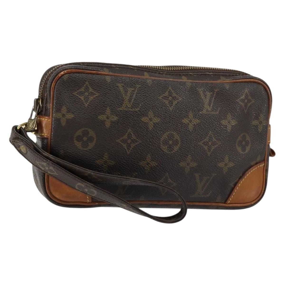 LOUIS VUITTON Monogram Marly Dragonne PM Clutch Bag M51827 LV Auth gh1256