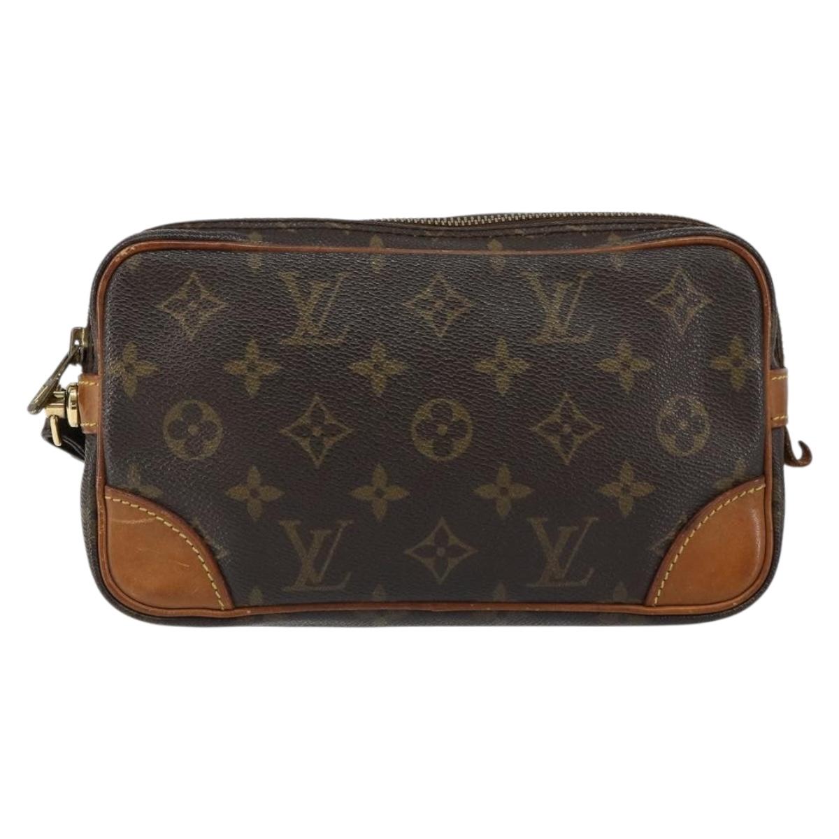 LOUIS VUITTON Monogram Marly Dragonne PM Clutch Bag M51827 LV Auth gh1256