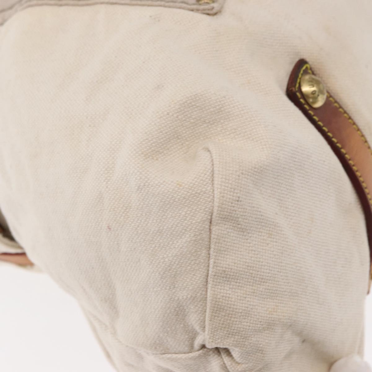 LOUIS VUITTON Cruise Line Globe Shopper GM Bag Canvas Beige M95110 Auth gh1261