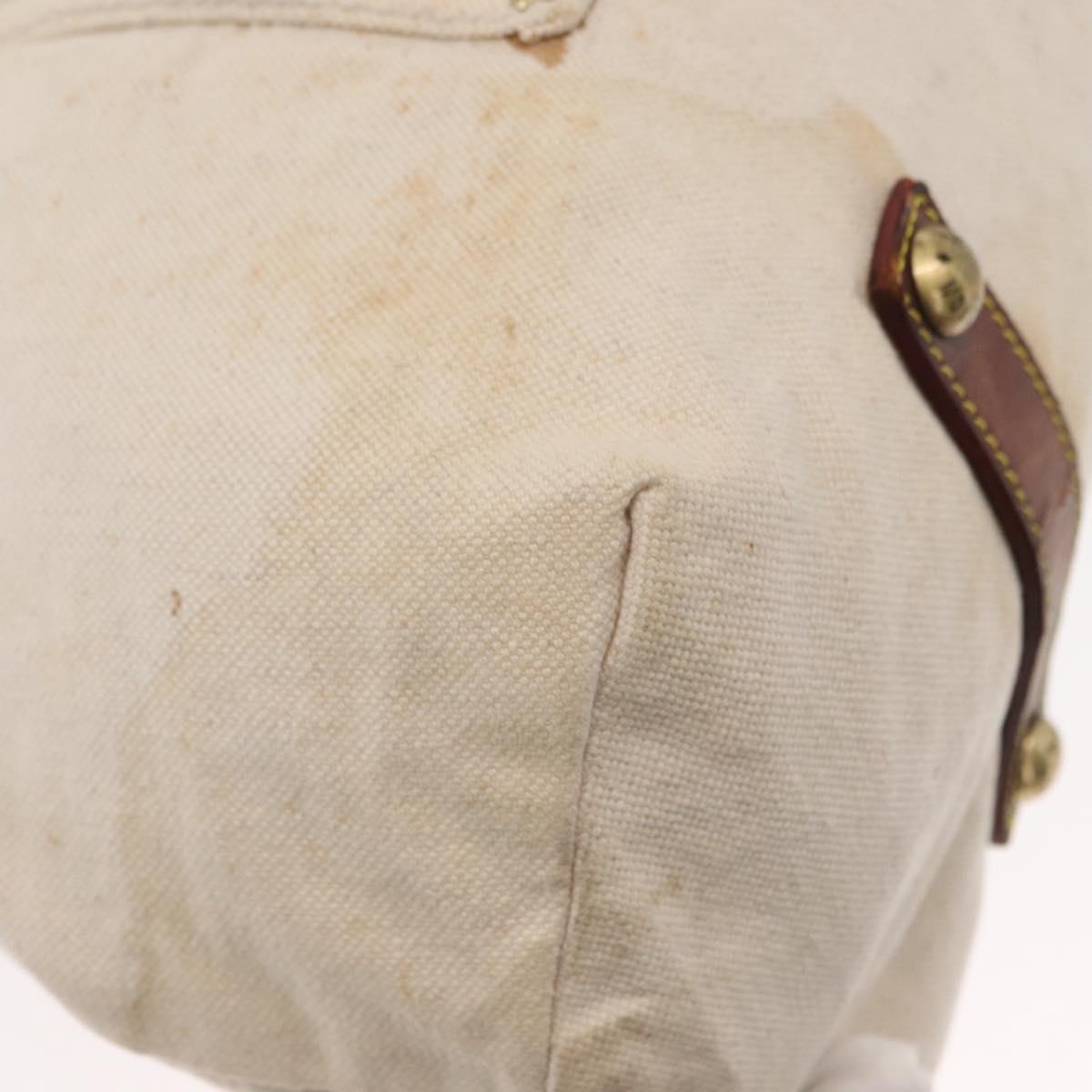 LOUIS VUITTON Cruise Line Globe Shopper GM Bag Canvas Beige M95110 Auth gh1261