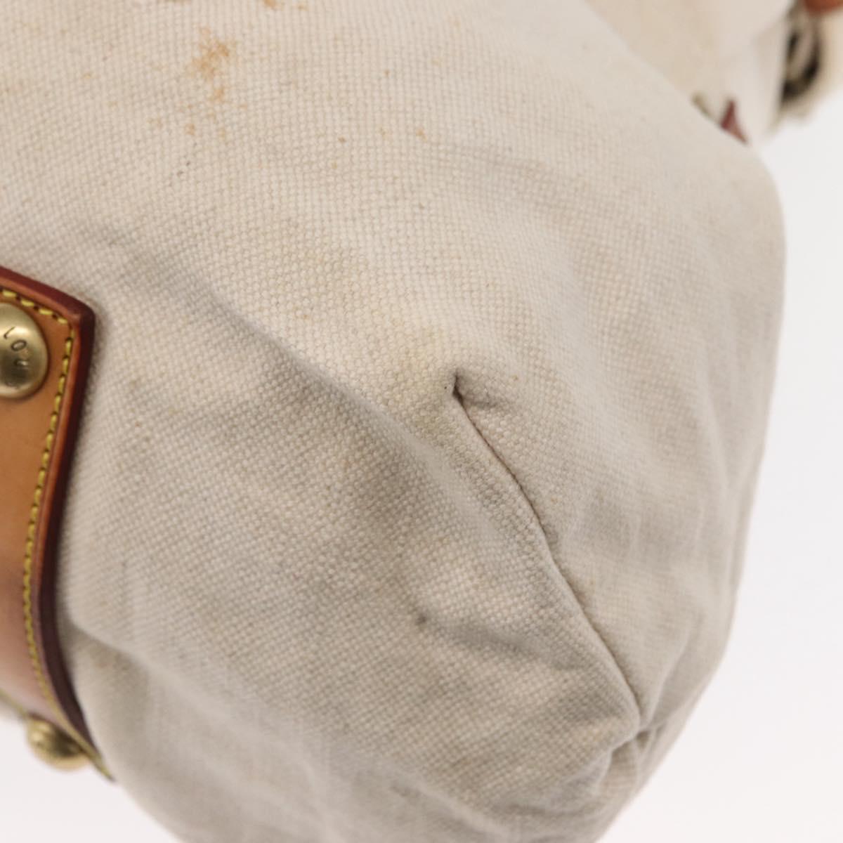 LOUIS VUITTON Cruise Line Globe Shopper GM Bag Canvas Beige M95110 Auth gh1261