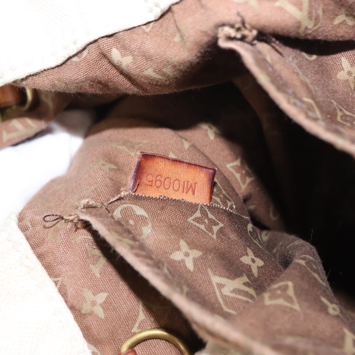 LOUIS VUITTON Cruise Line Globe Shopper GM Bag Canvas Beige M95110 Auth gh1261