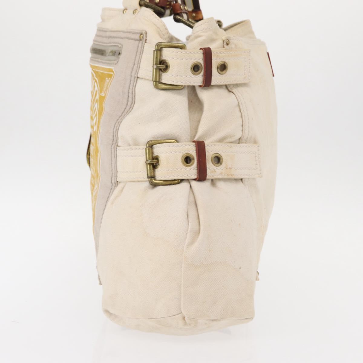 LOUIS VUITTON Cruise Line Globe Shopper GM Bag Canvas Beige M95110 Auth gh1261