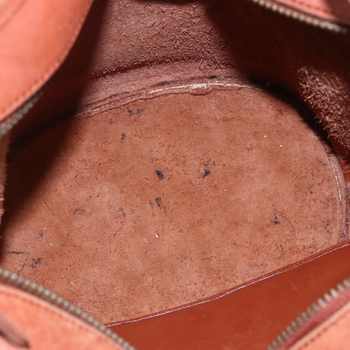 Coach Shoulder Bag Leather Brown Gold Auth gh1263