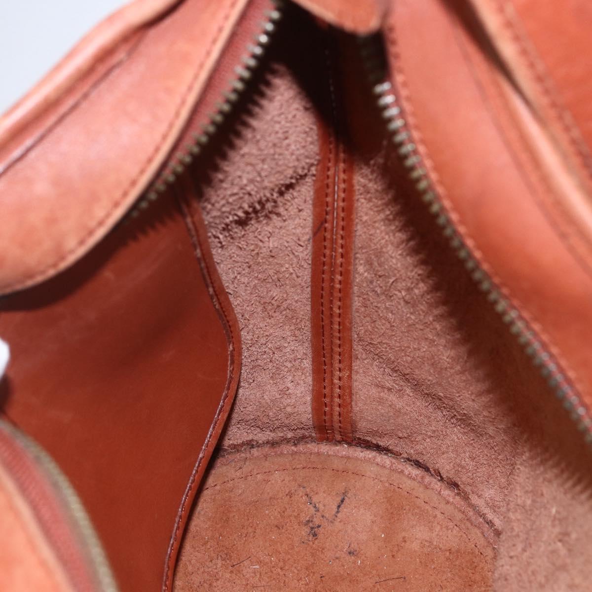 Coach Shoulder Bag Leather Brown Gold Auth gh1263