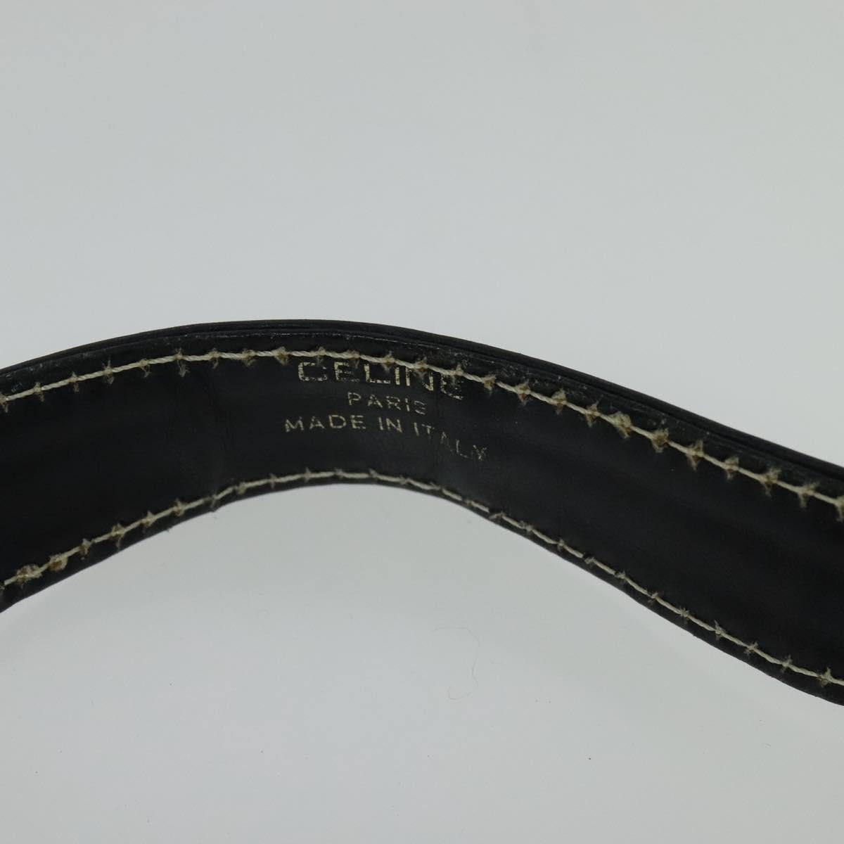 CELINE C Sulky Shoulder Bag Canvas Navy Gold Auth gh127