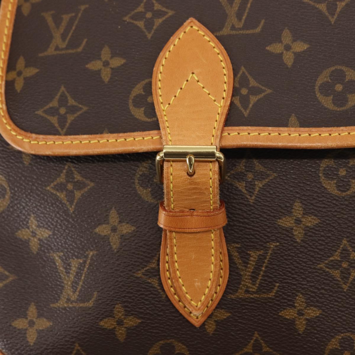 LOUIS VUITTON Monogram Gibeciere GM Shoulder Bag M42246 LV Auth gh1280