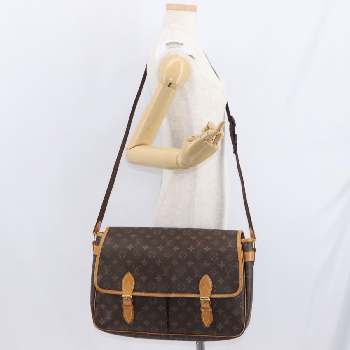 LOUIS VUITTON Monogram Gibeciere GM Shoulder Bag M42246 LV Auth gh1280