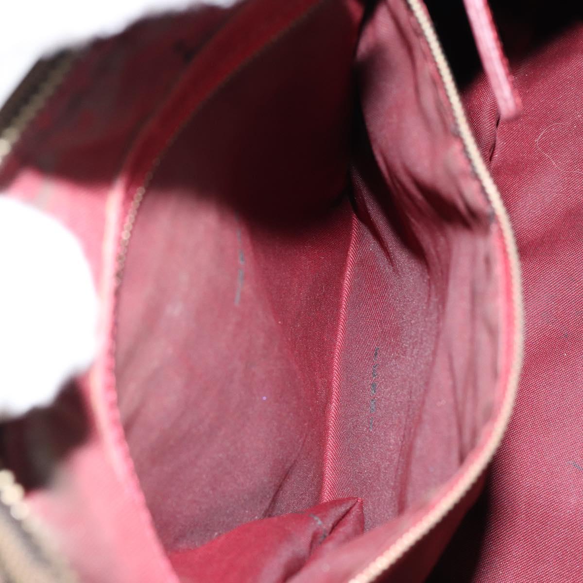 FENDI Zucca Canvas Shoulder Bag Black Brown Auth gh1286