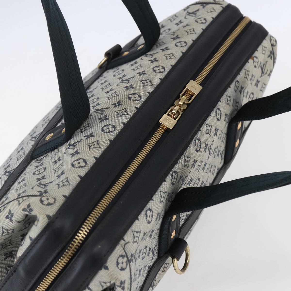 LOUIS VUITTON Monogram Mini Josephine GM Hand Bag Blue M92211 LV Auth gh1293