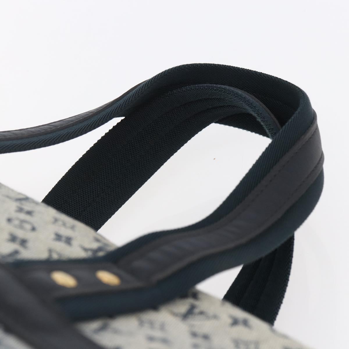 LOUIS VUITTON Monogram Mini Josephine GM Hand Bag Blue M92211 LV Auth gh1293