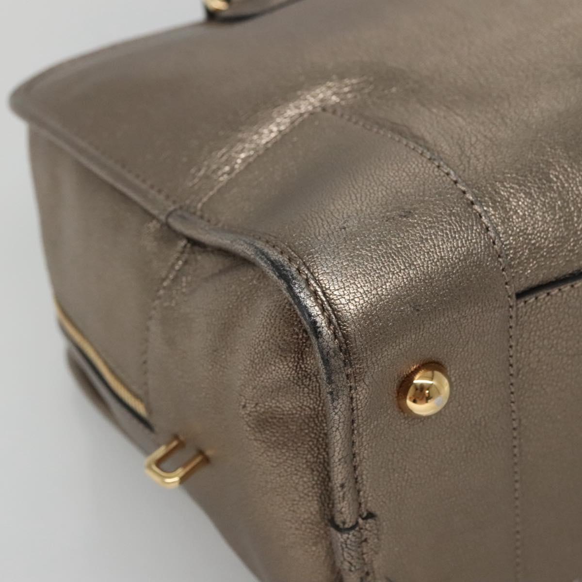 LOEWE Anagram Amazona 36 Hand Bag Leather Gold Tone Auth gh130