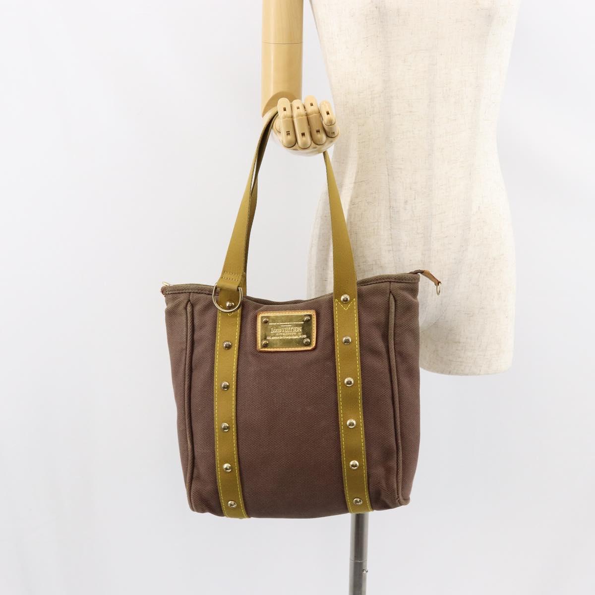 LOUIS VUITTON Antigua Cabas MM Tote Bag Brown M40086 LV Auth gh1302