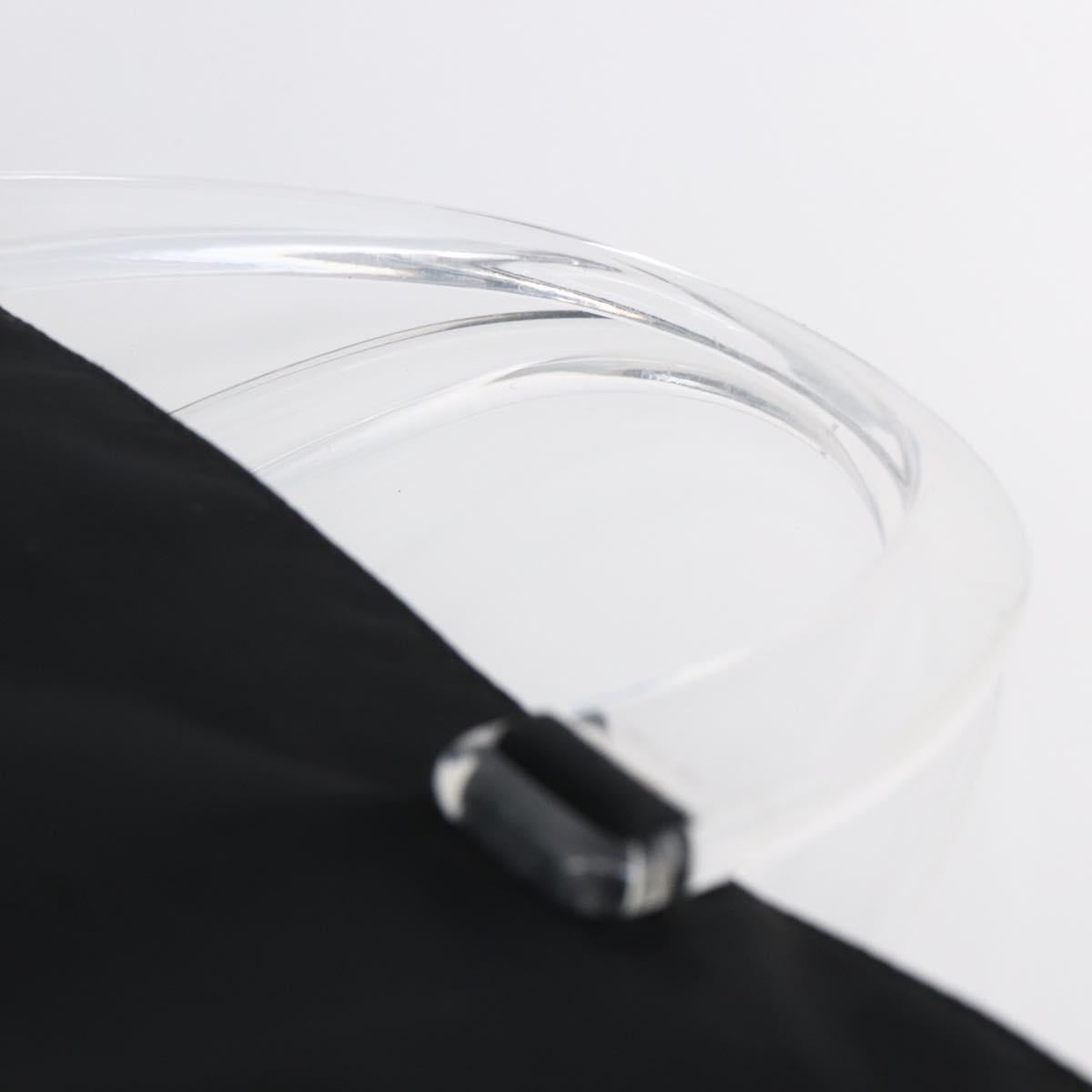 PRADA Hand Bag Nylon Black Silver Auth gh1303