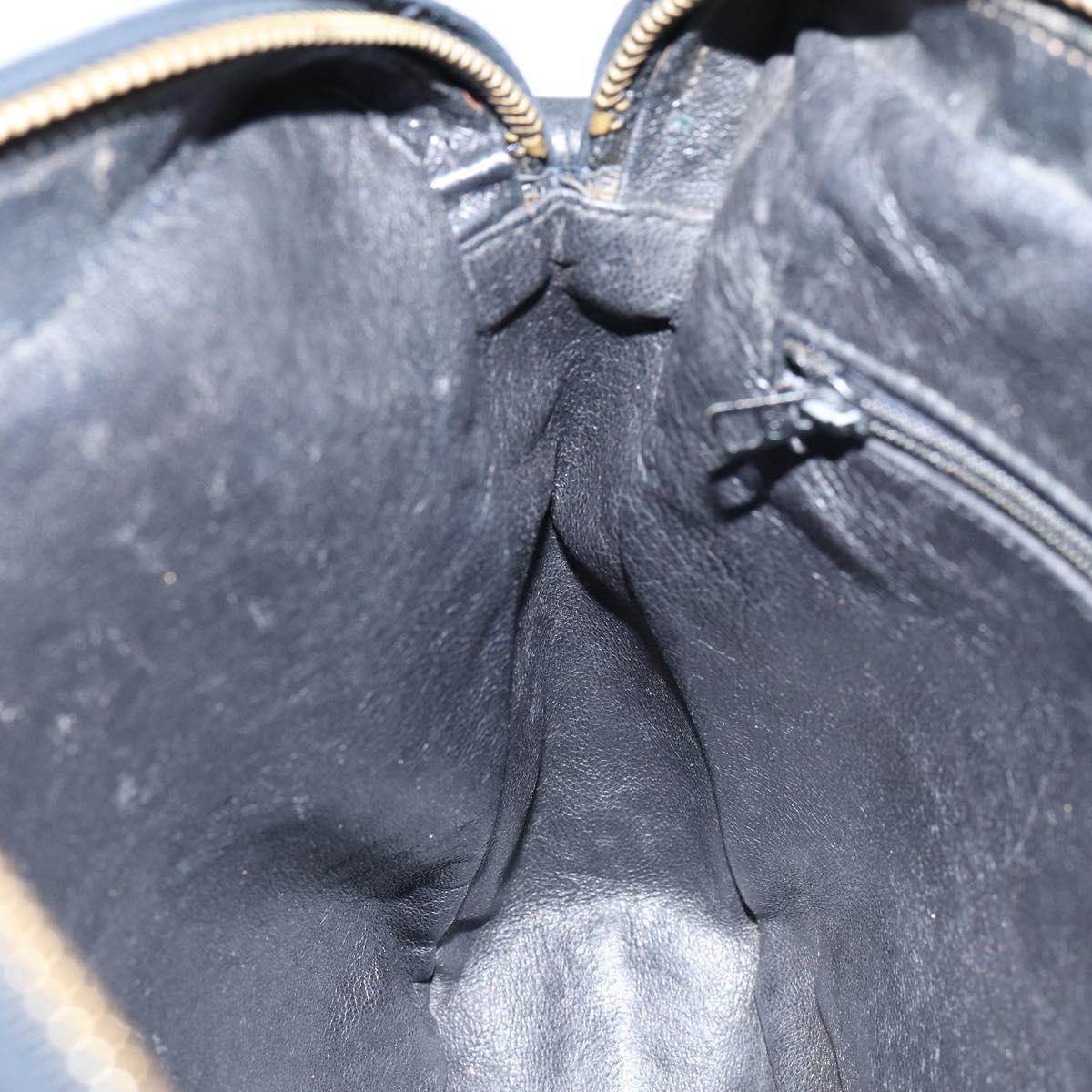 CHANEL Matelasse COCO Mark Shoulder Bag Lamb Skin Black Gold CC Auth gh1304