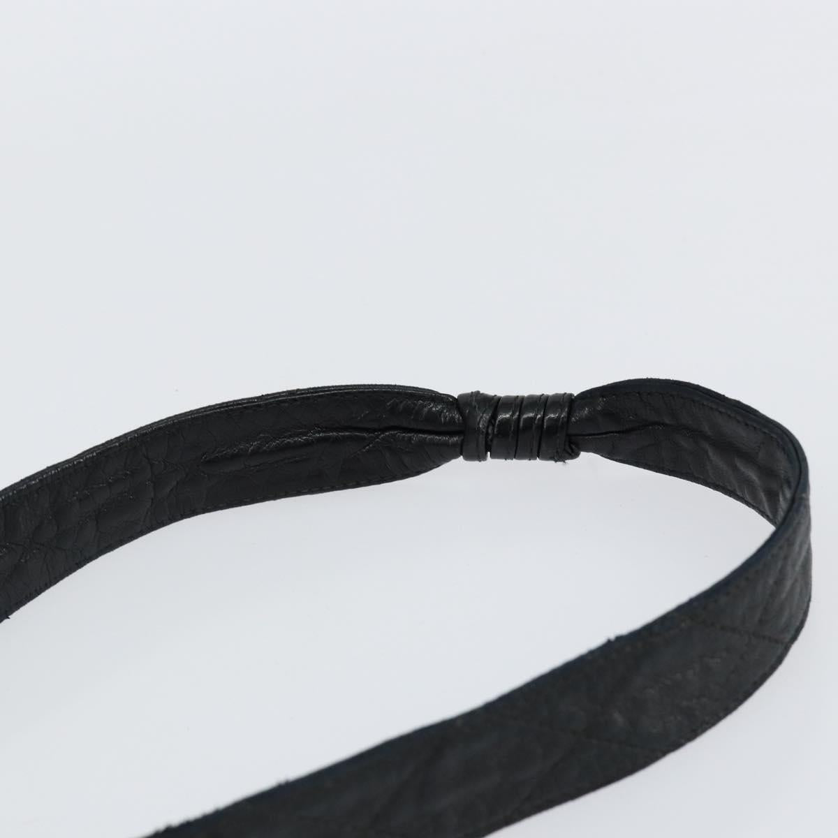 CHANEL Matelasse COCO Mark Shoulder Bag Lamb Skin Black Gold CC Auth gh1304