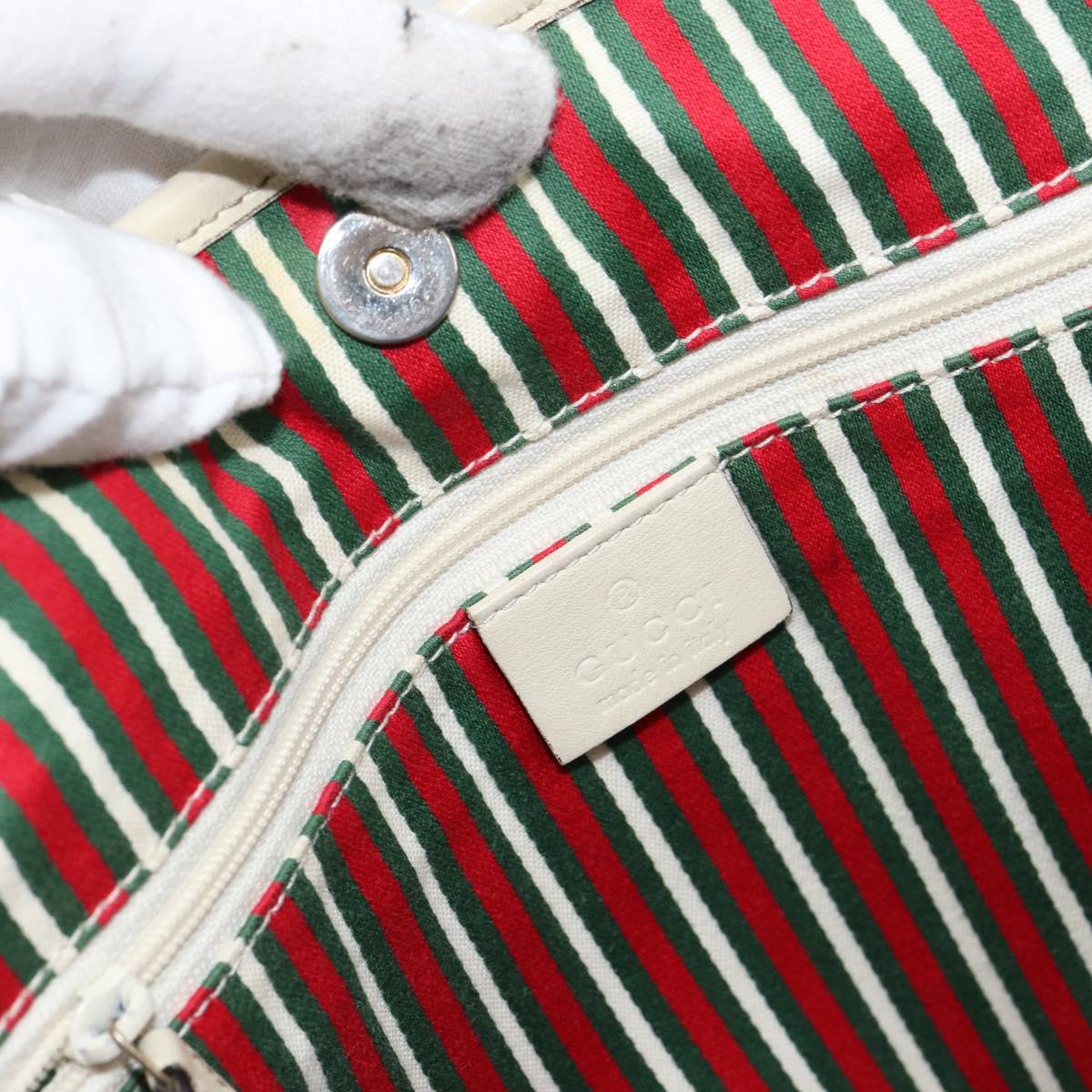 GUCCI GG Canvas Newbrit Tote Bag Beige Gold 169946 Auth gh1314