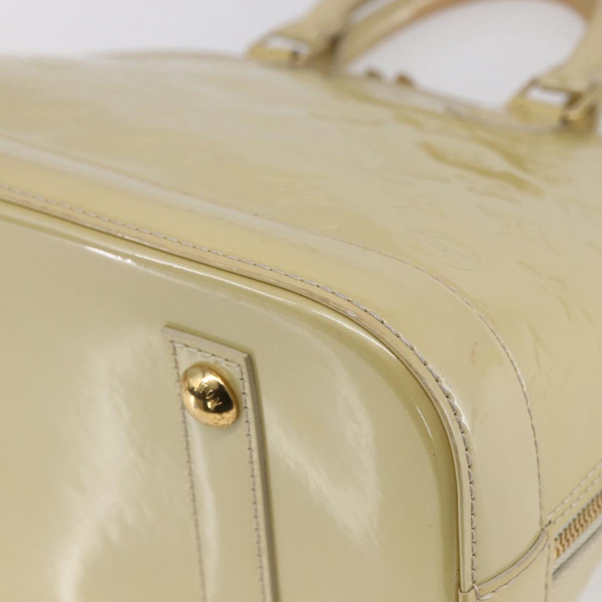 LOUIS VUITTON Monogram Vernis Alma PM Hand Bag Broncorail M91445 LV Auth gh1316