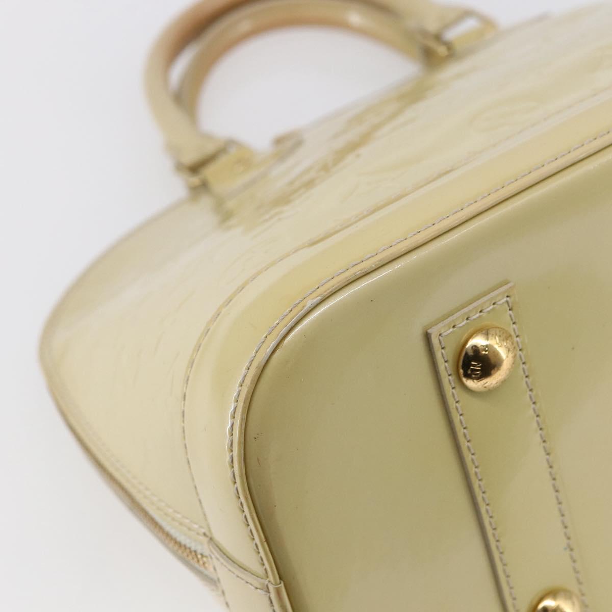 LOUIS VUITTON Monogram Vernis Alma PM Hand Bag Broncorail M91445 LV Auth gh1316