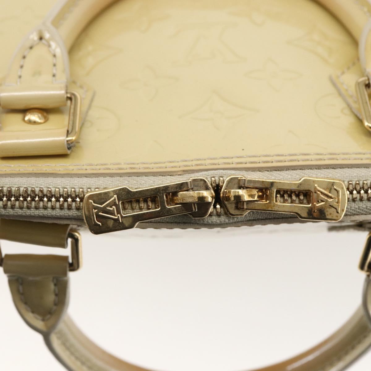 LOUIS VUITTON Monogram Vernis Alma PM Hand Bag Broncorail M91445 LV Auth gh1316