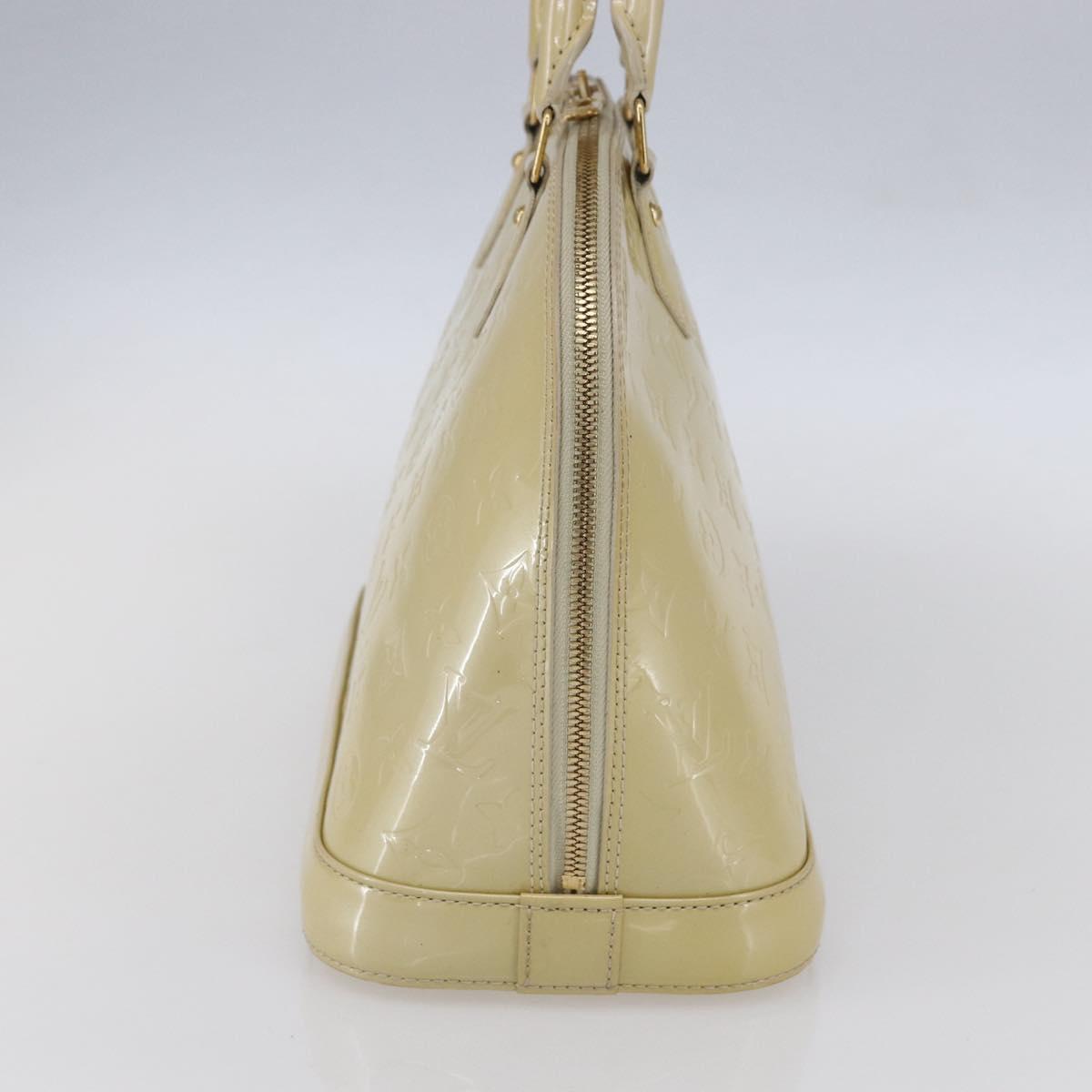 LOUIS VUITTON Monogram Vernis Alma PM Hand Bag Broncorail M91445 LV Auth gh1316
