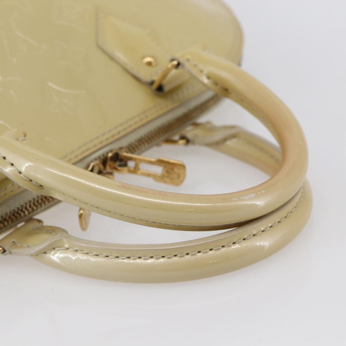 LOUIS VUITTON Monogram Vernis Alma PM Hand Bag Broncorail M91445 LV Auth gh1316