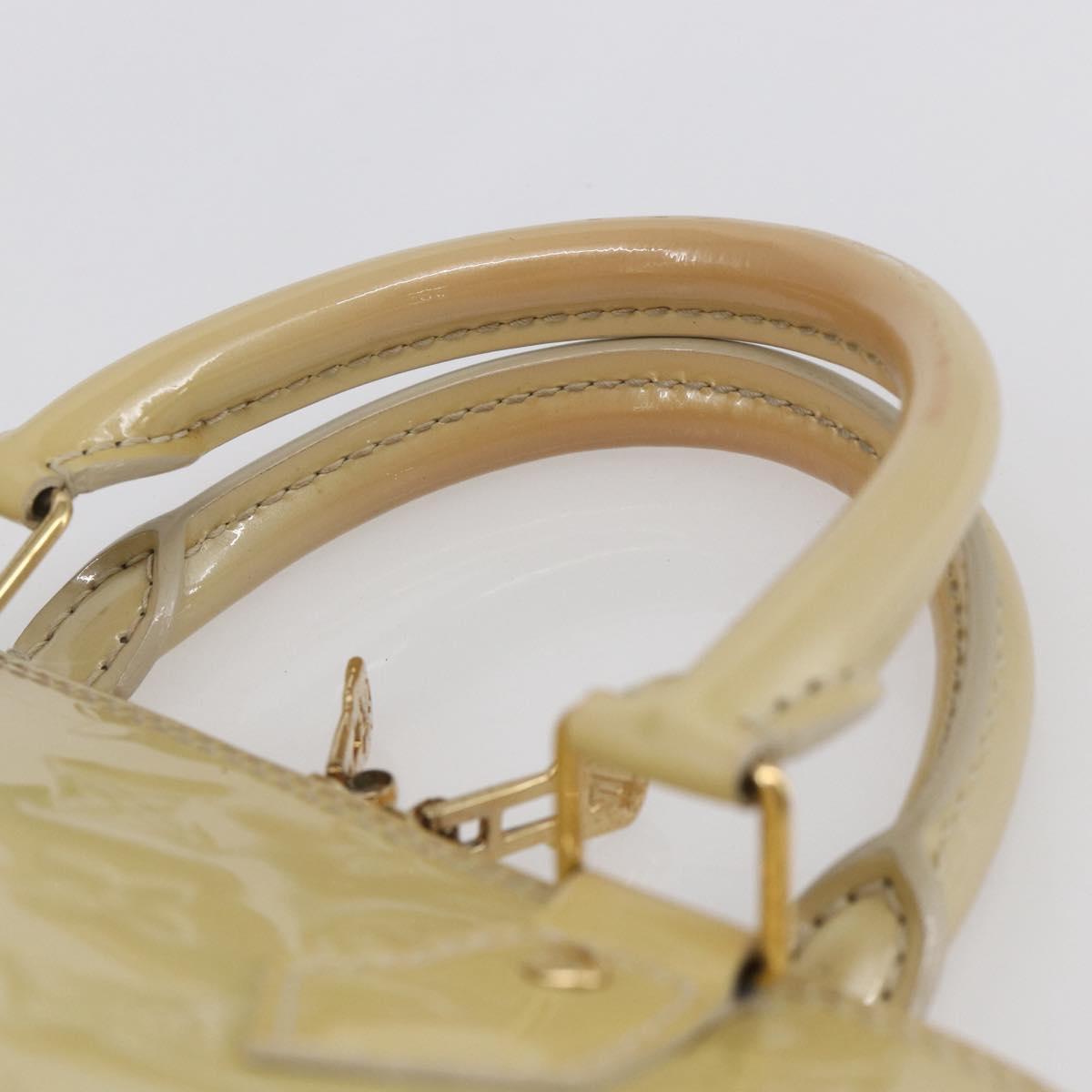 LOUIS VUITTON Monogram Vernis Alma PM Hand Bag Broncorail M91445 LV Auth gh1316