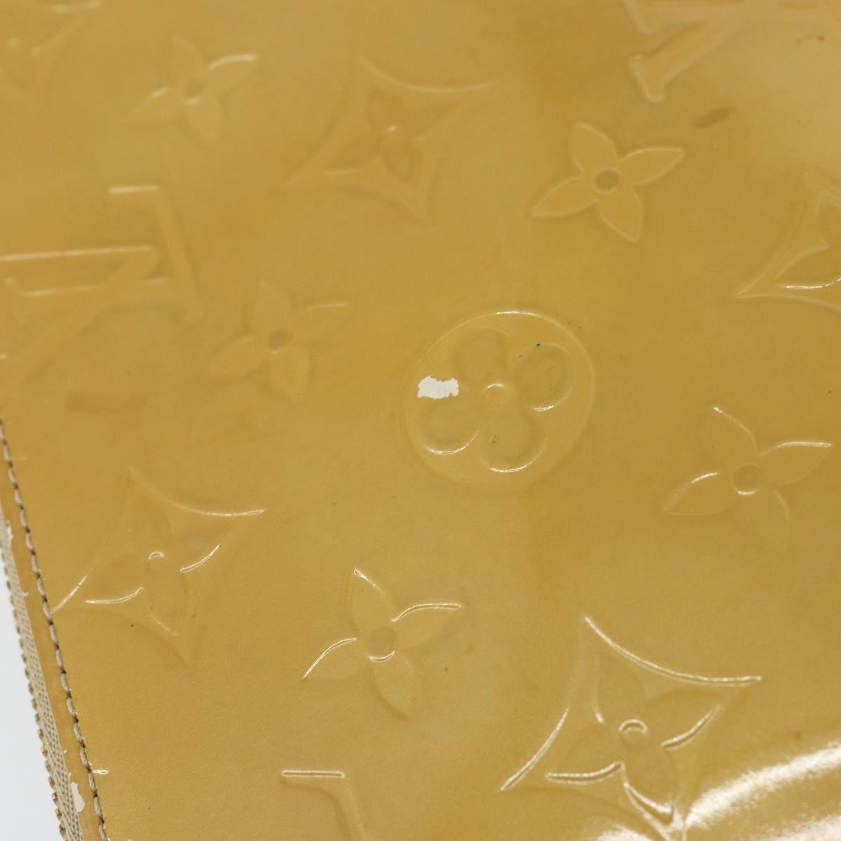 LOUIS VUITTON Monogram Vernis Lexington Pouch Beige M91010 LV Auth gh1322