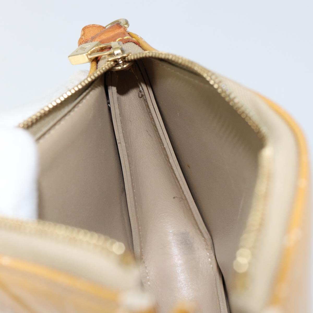 LOUIS VUITTON Monogram Vernis Lexington Pouch Beige M91010 LV Auth gh1322