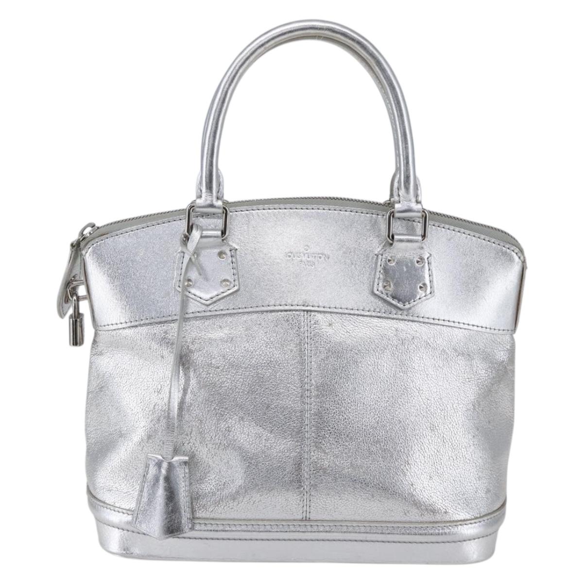 LOUIS VUITTON Suhari Lockit PM Hand Bag Silver M95541 LV Auth gh1323