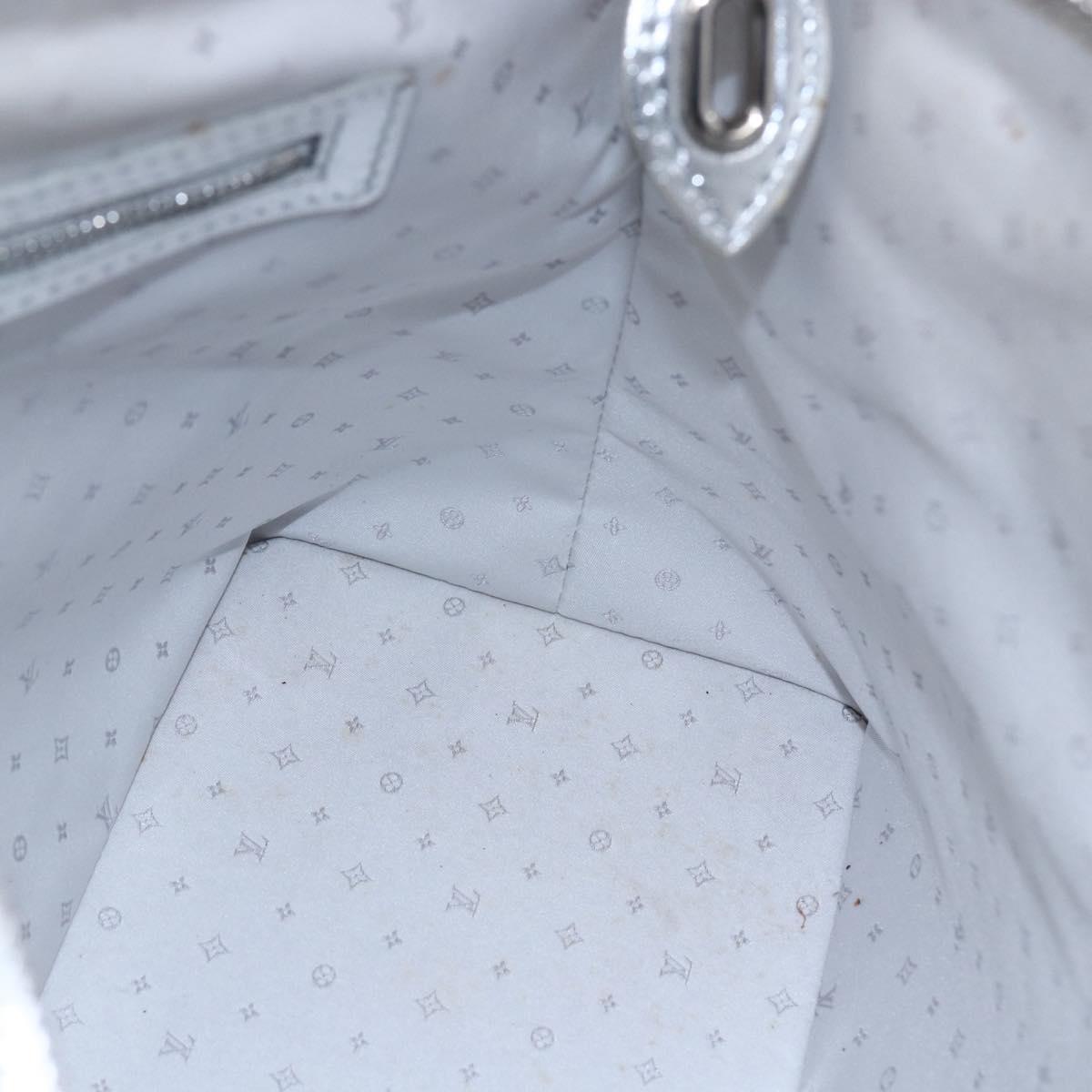 LOUIS VUITTON Suhari Lockit PM Hand Bag Silver M95541 LV Auth gh1323