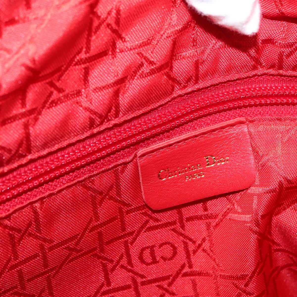 Christian Dior Canage Tote Bag Nylon Black Gold Auth gh1325