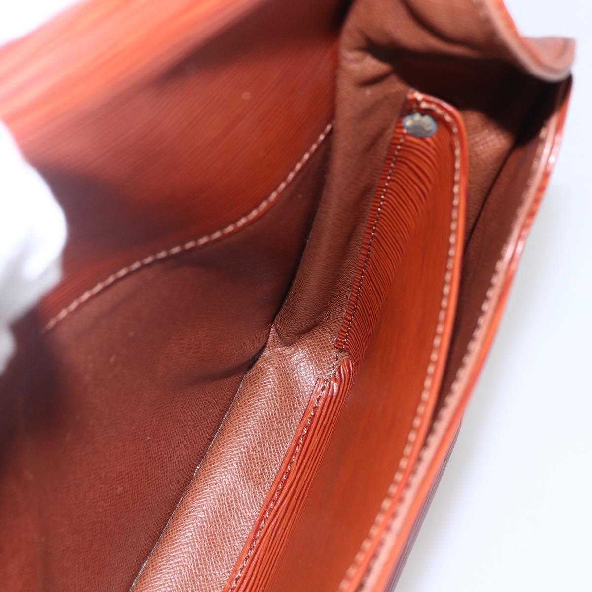 LOUIS VUITTON Epi Cartouchiere MM Shoulder Bag Brown M52243 LV Auth gh1330