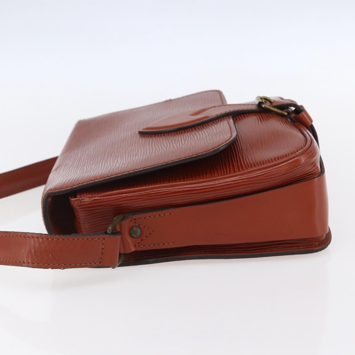 LOUIS VUITTON Epi Cartouchiere MM Shoulder Bag Brown M52243 LV Auth gh1330