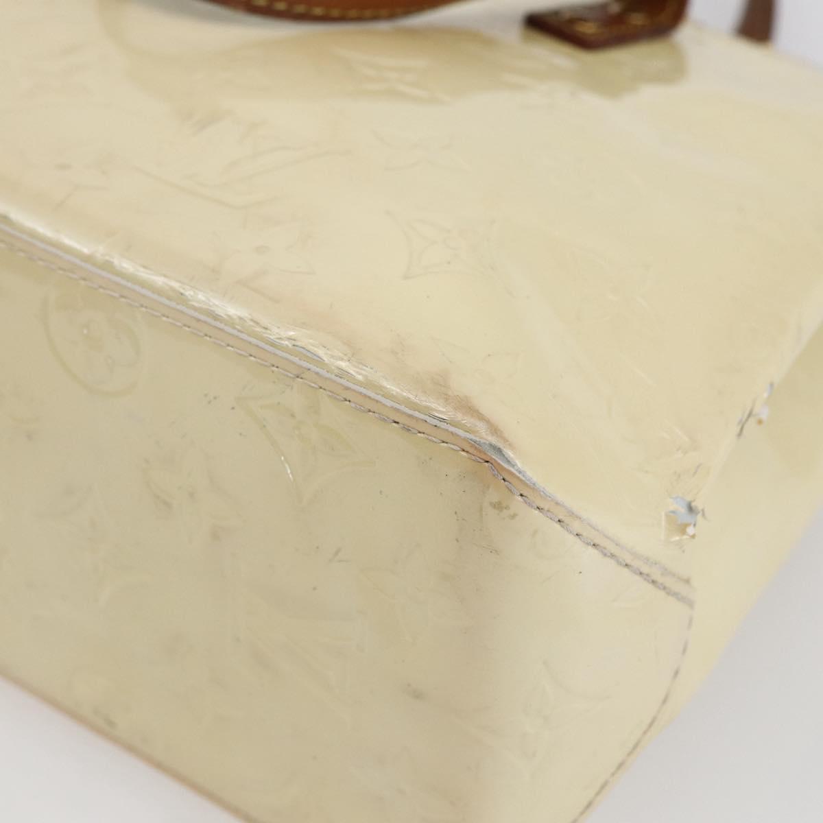 LOUIS VUITTON Monogram Vernis Reade PM Hand Bag Perle M91336 LV Auth gh1333