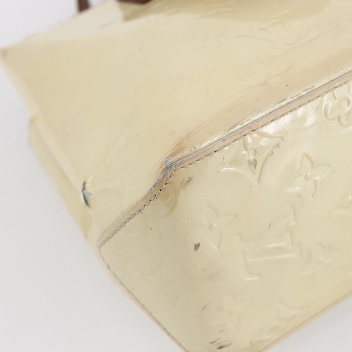 LOUIS VUITTON Monogram Vernis Reade PM Hand Bag Perle M91336 LV Auth gh1333