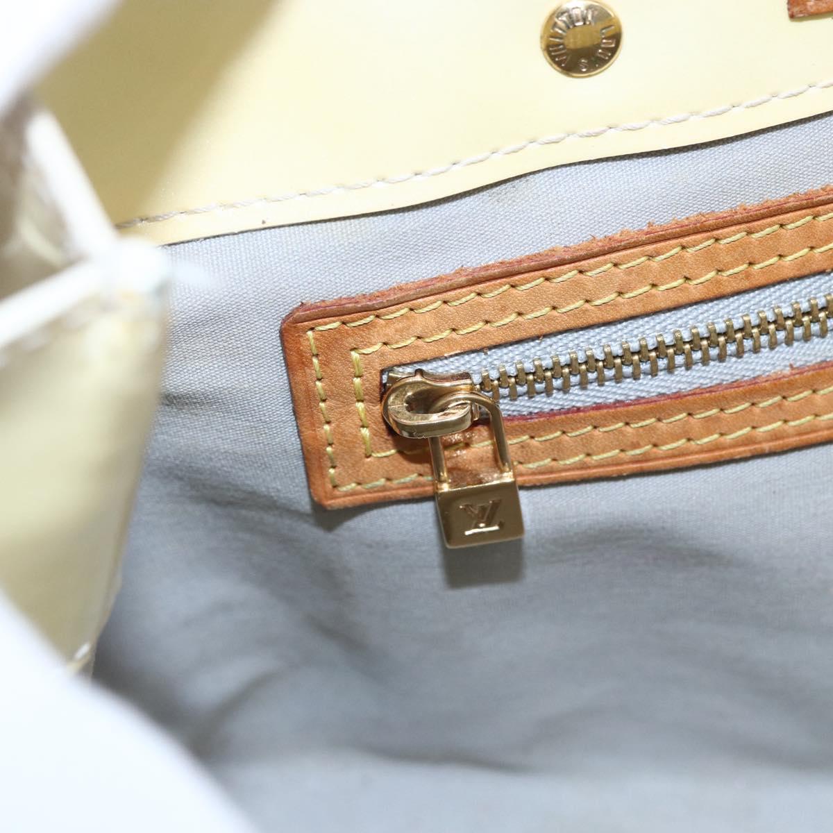 LOUIS VUITTON Monogram Vernis Reade PM Hand Bag Perle M91336 LV Auth gh1333