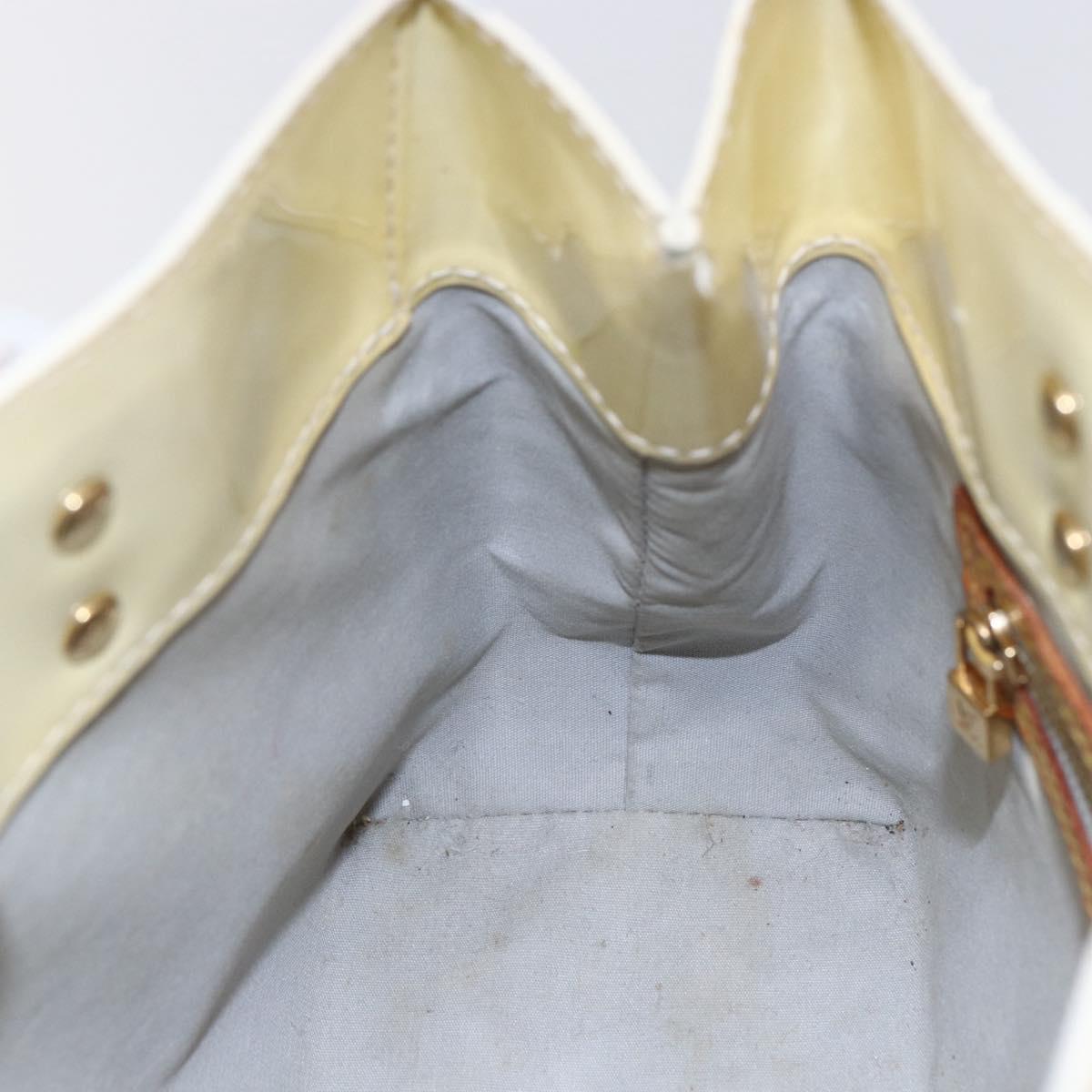 LOUIS VUITTON Monogram Vernis Reade PM Hand Bag Perle M91336 LV Auth gh1333