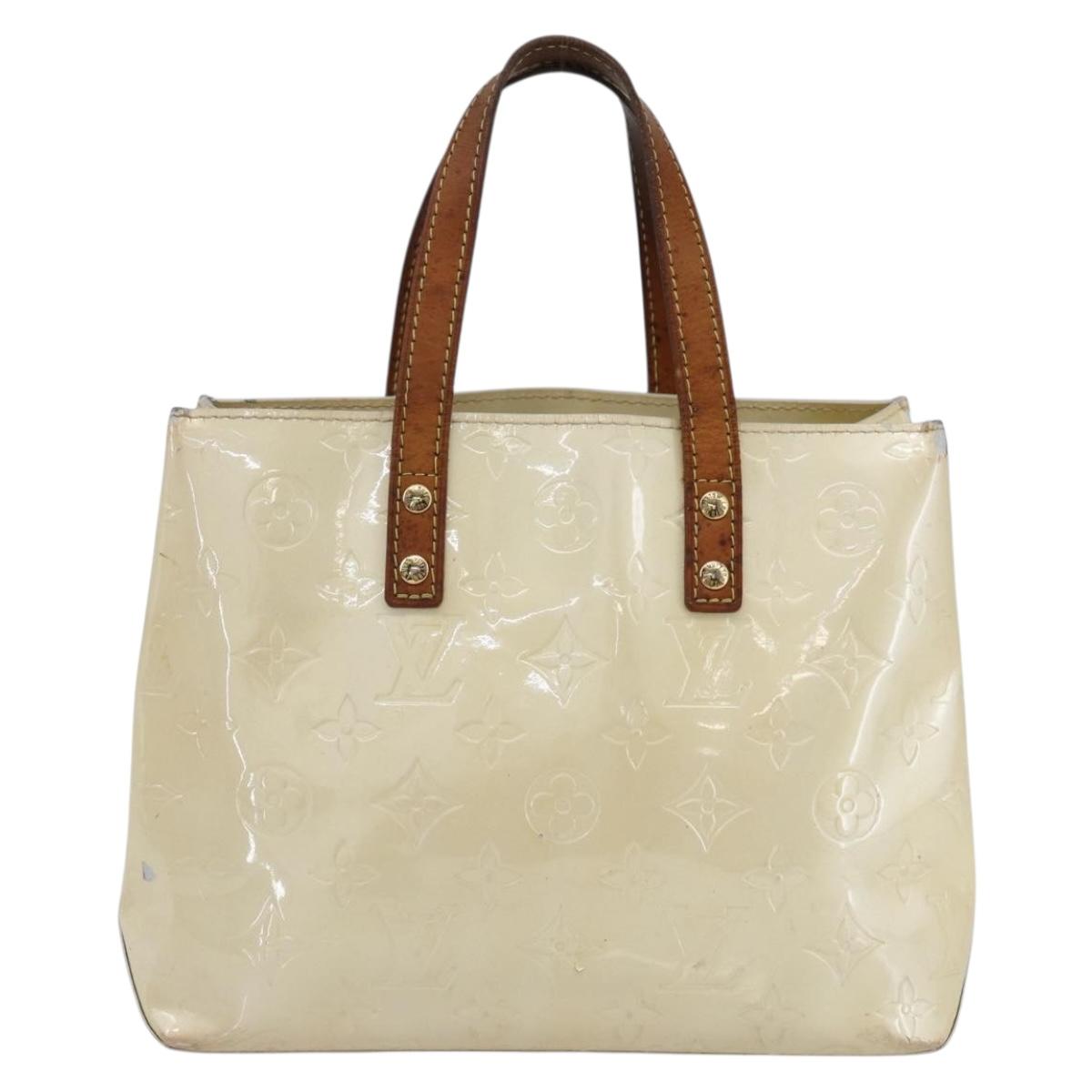 LOUIS VUITTON Monogram Vernis Reade PM Hand Bag Perle M91336 LV Auth gh1333