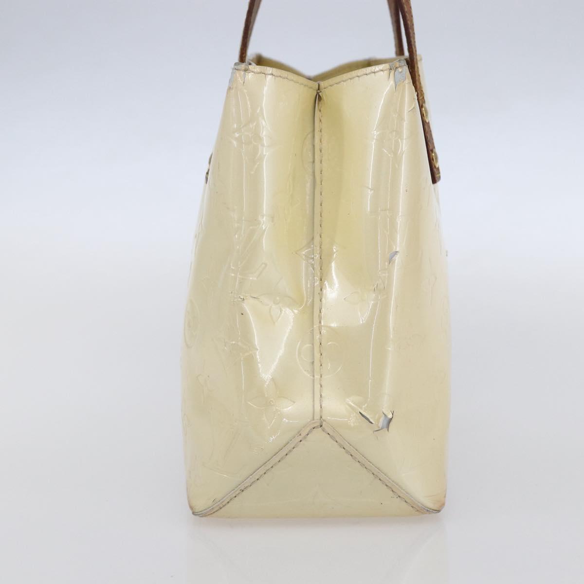 LOUIS VUITTON Monogram Vernis Reade PM Hand Bag Perle M91336 LV Auth gh1333