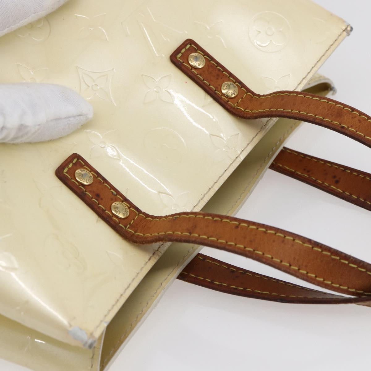 LOUIS VUITTON Monogram Vernis Reade PM Hand Bag Perle M91336 LV Auth gh1333