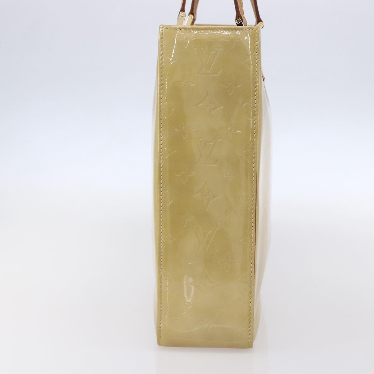 LOUIS VUITTON Monogram Vernis Columbus Tote Bag Beige M91023 LV Auth gh1334