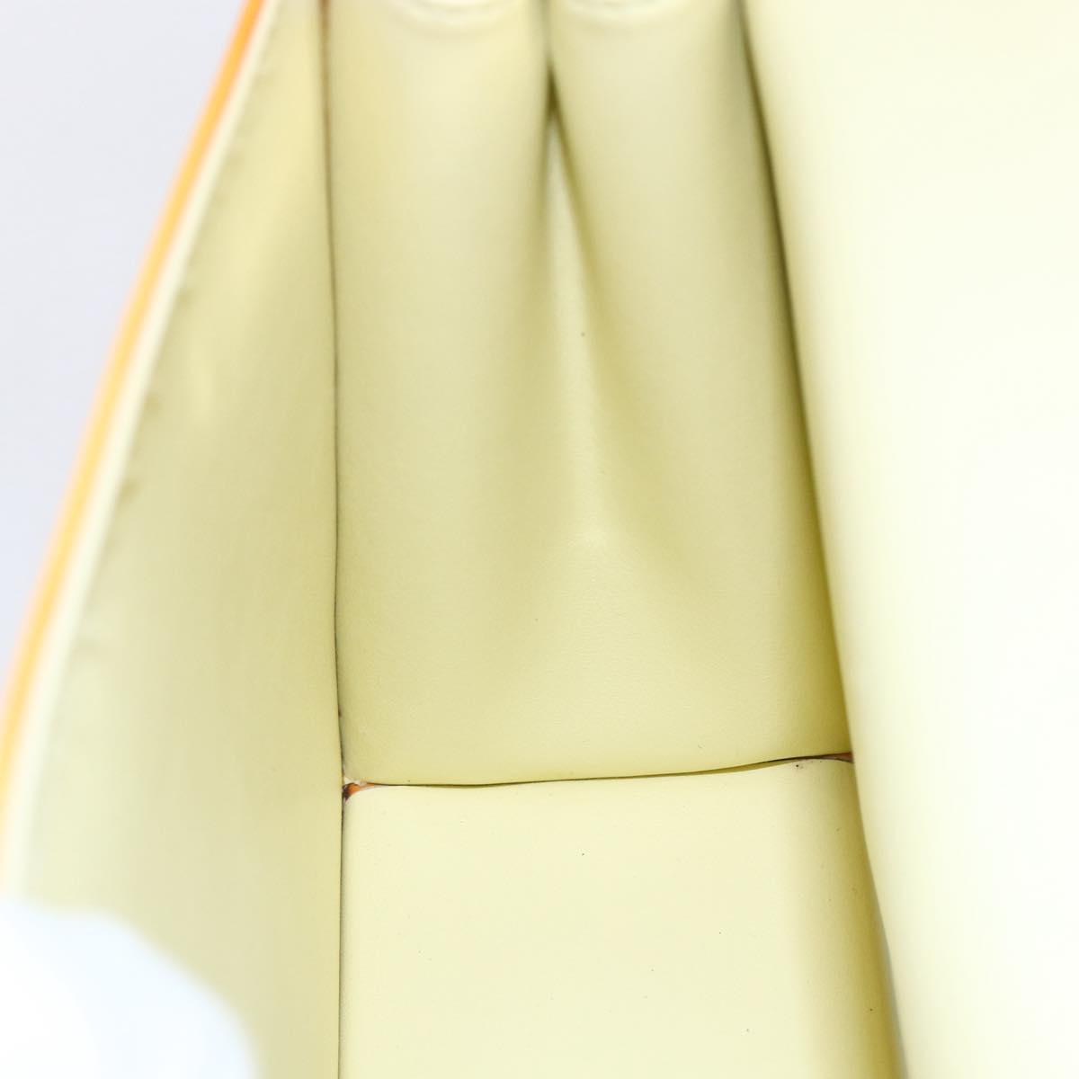 LOUIS VUITTON Monogram Vernis Spring Street Bag Lime Yellow M91068 Auth gh1336