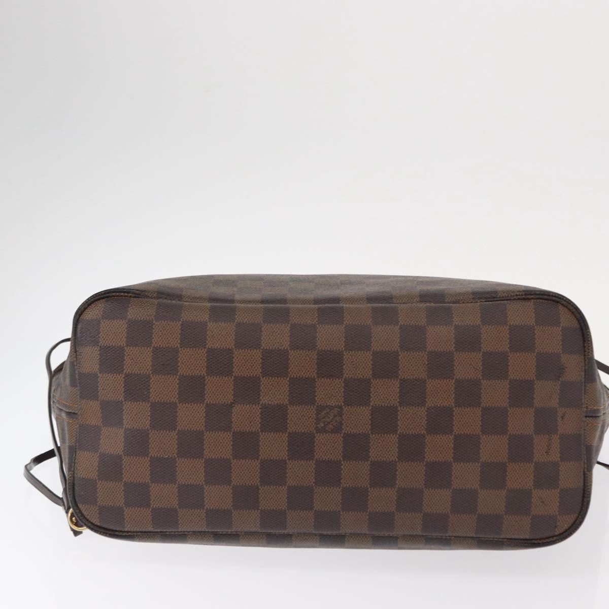 LOUIS VUITTON Damier Ebene Neverfull MM Tote Bag N51105 LV Auth gh1338