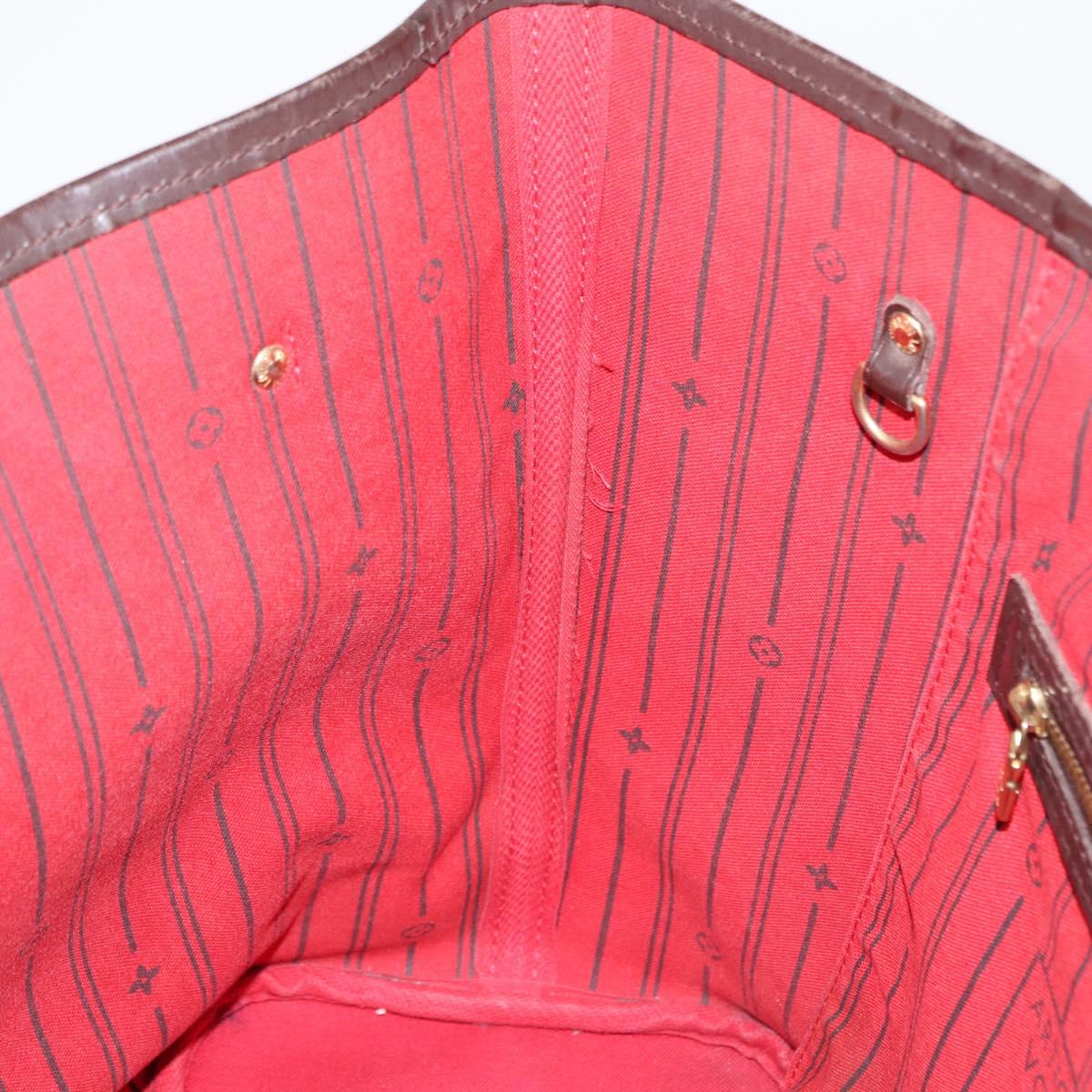 LOUIS VUITTON Damier Ebene Neverfull MM Tote Bag N51105 LV Auth gh1338