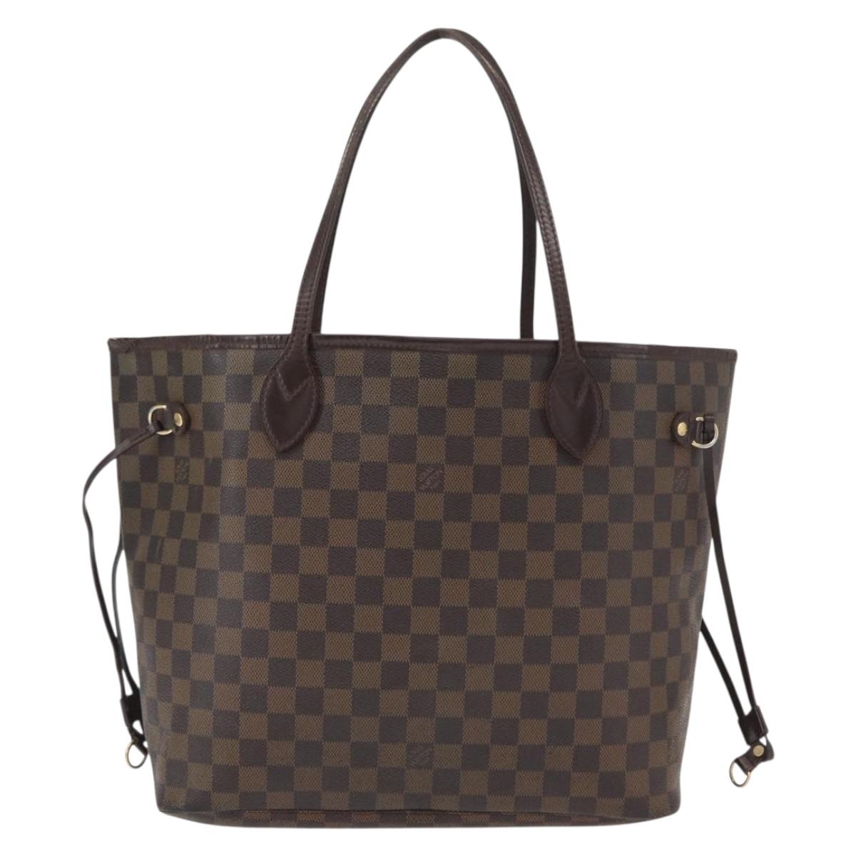 LOUIS VUITTON Damier Ebene Neverfull MM Tote Bag N51105 LV Auth gh1338