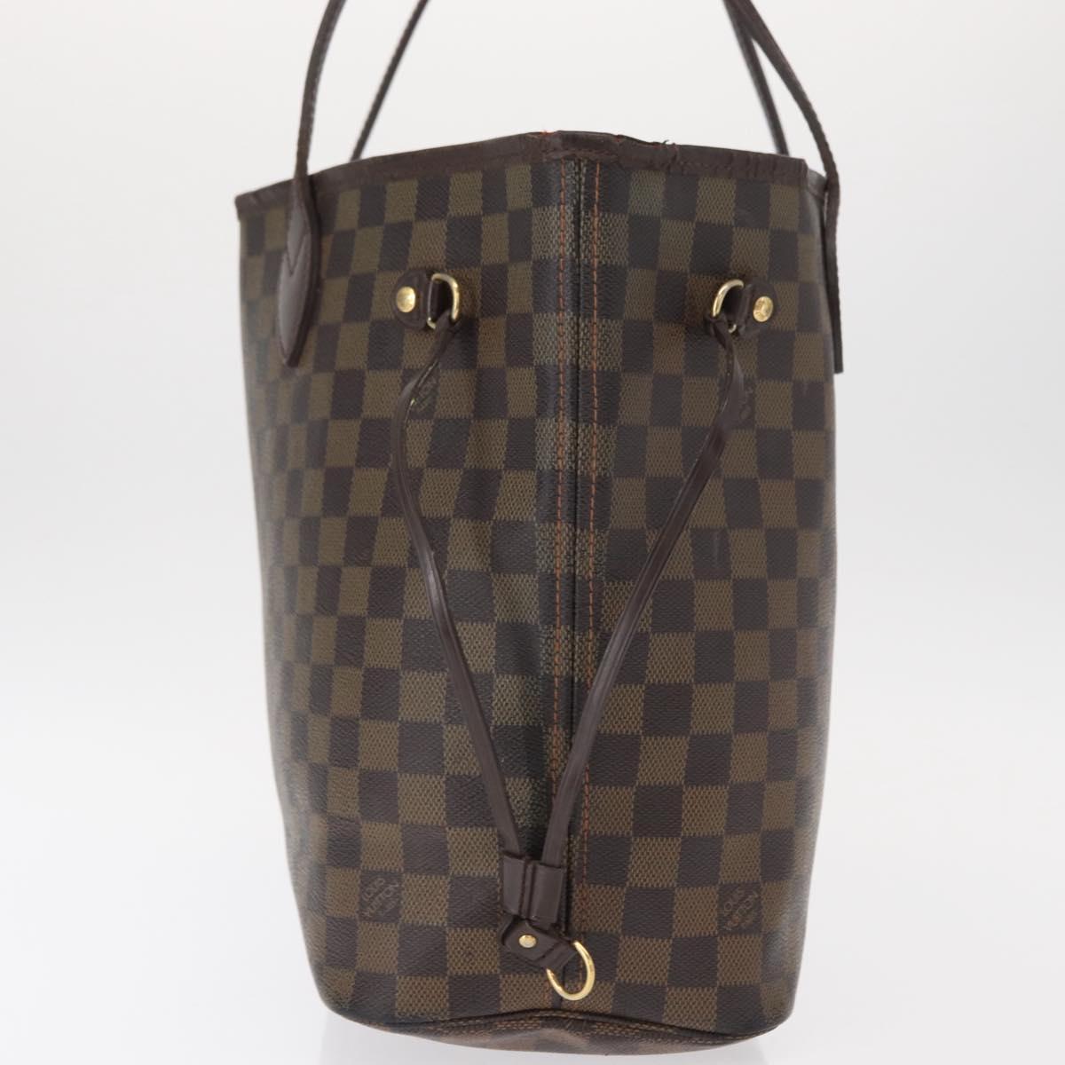LOUIS VUITTON Damier Ebene Neverfull MM Tote Bag N51105 LV Auth gh1338