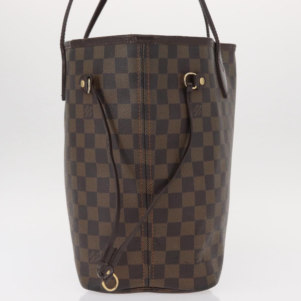 LOUIS VUITTON Damier Ebene Neverfull MM Tote Bag N51105 LV Auth gh1338