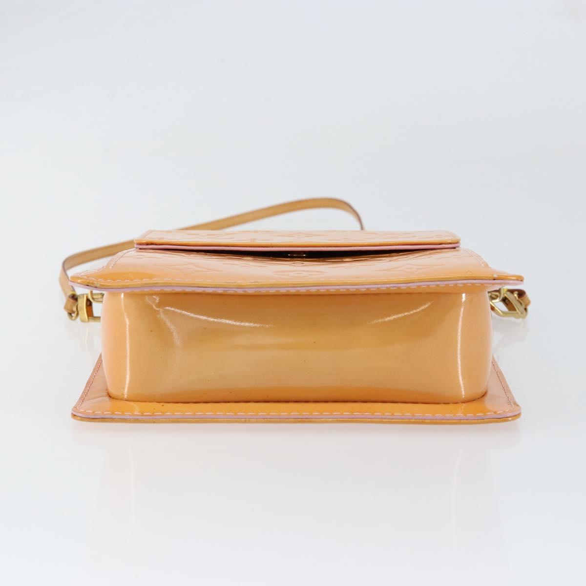 LOUIS VUITTON Monogram Vernis Motto Pouch Marshmallow Pink M91312 LV Auth gh1342