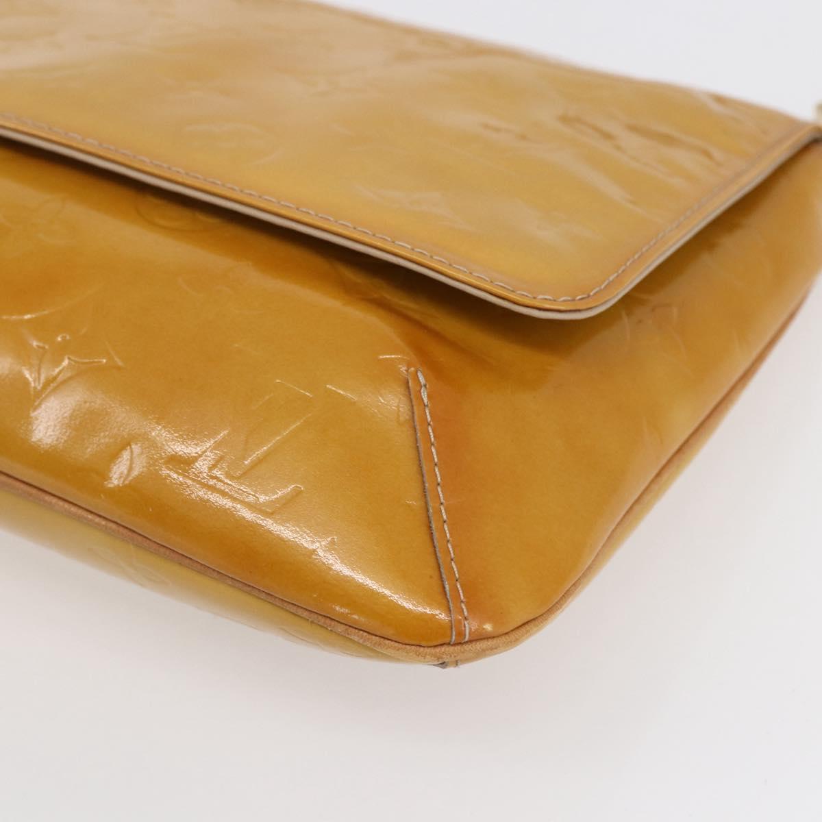 LOUIS VUITTON Monogram Vernis Thompson Street Bag Beige M91301 LV Auth gh1343